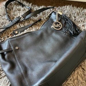 Michael Kors Crossbody Bag Black with Silver
